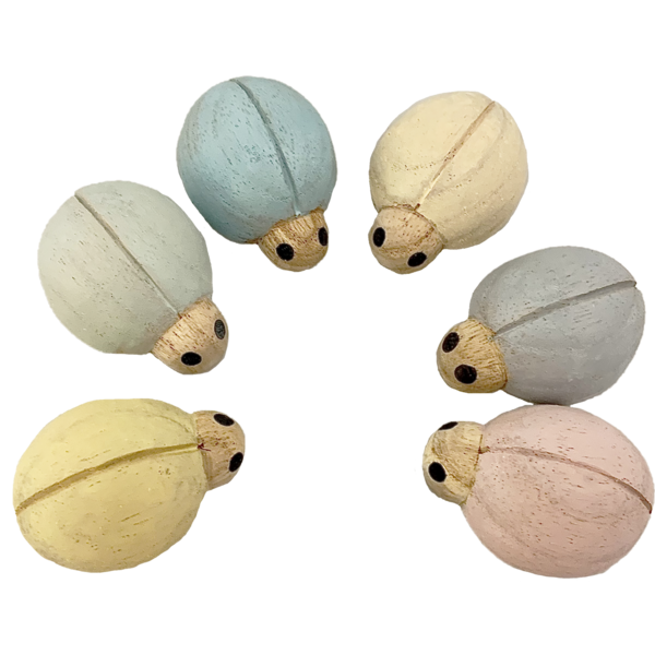 Giocattoli papoose PAPOOOSE Pastel Pastel Ladybirds 6pc