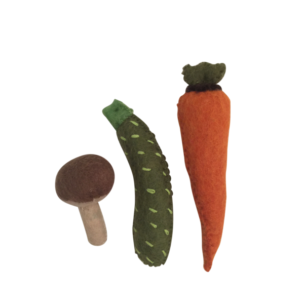 Papoose Toys Papoose Toys Carrot de légumes, courgettes, champignons