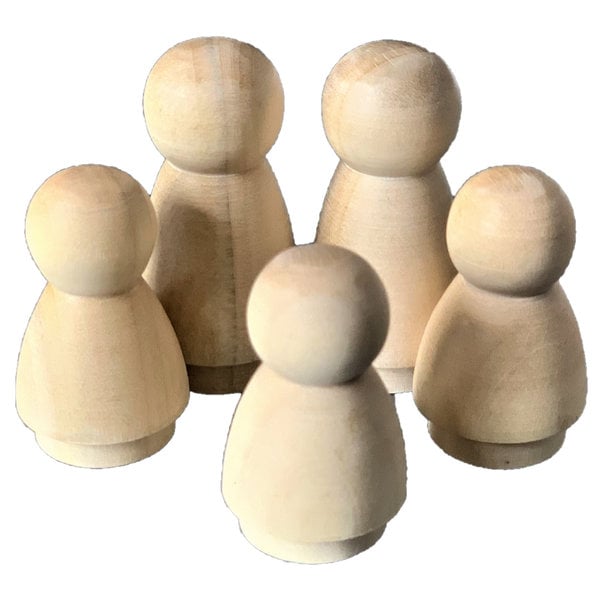 Hračky Papoose Toys Papoose Toys Wood Family 5ks