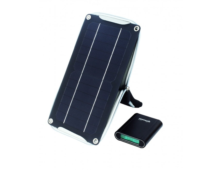 Cargador solar PowerPlus con cocodrilo de batería