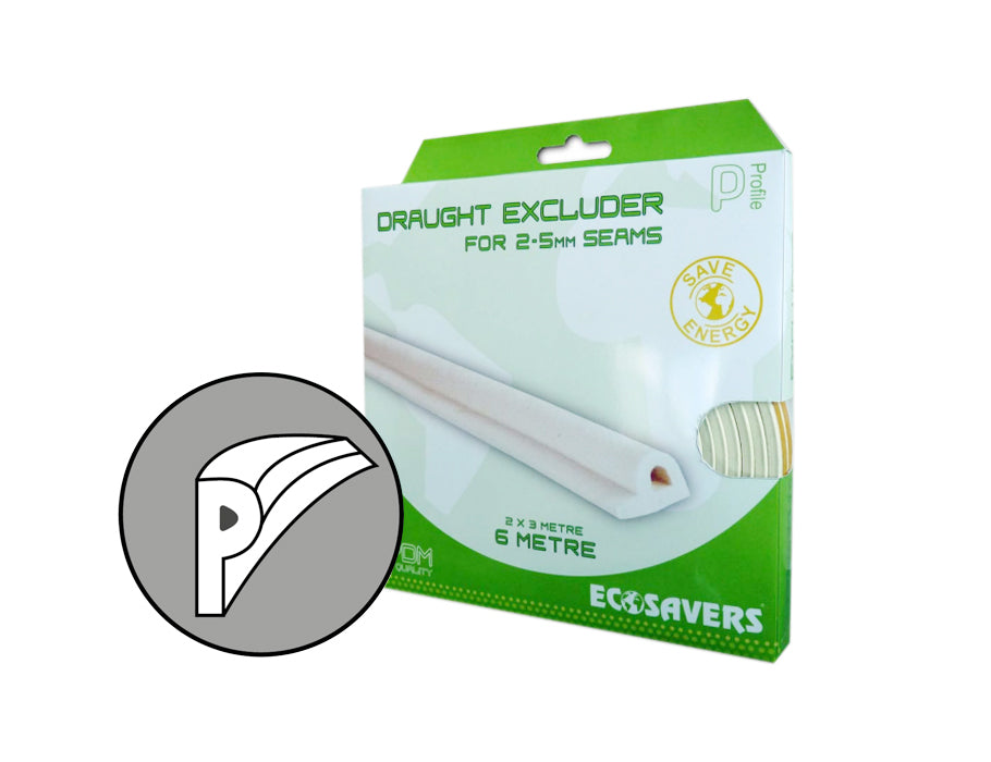 EcoSavers Draft Band P Profil 6m 2-5mm Weiß