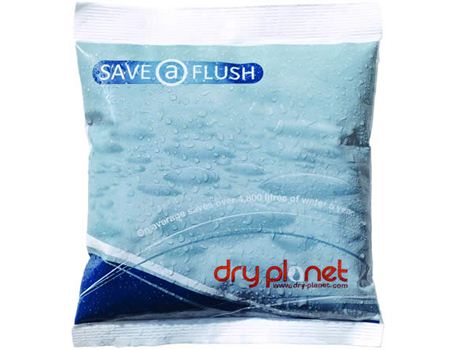 Dry Planet WC Courte Bin Reder Save a Flush