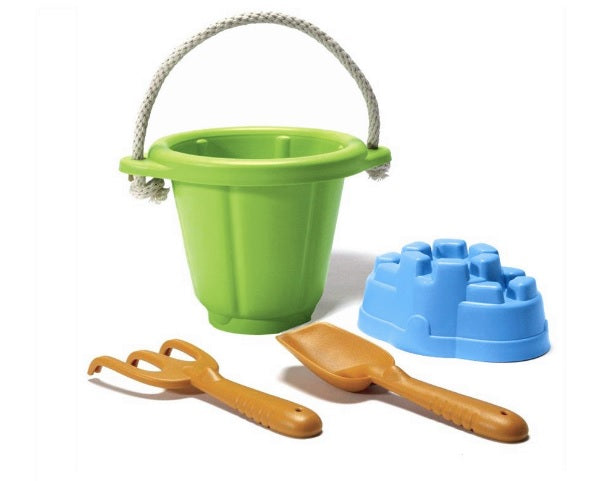 Ensemble de plage Green Toys avec seau, râteau et écop