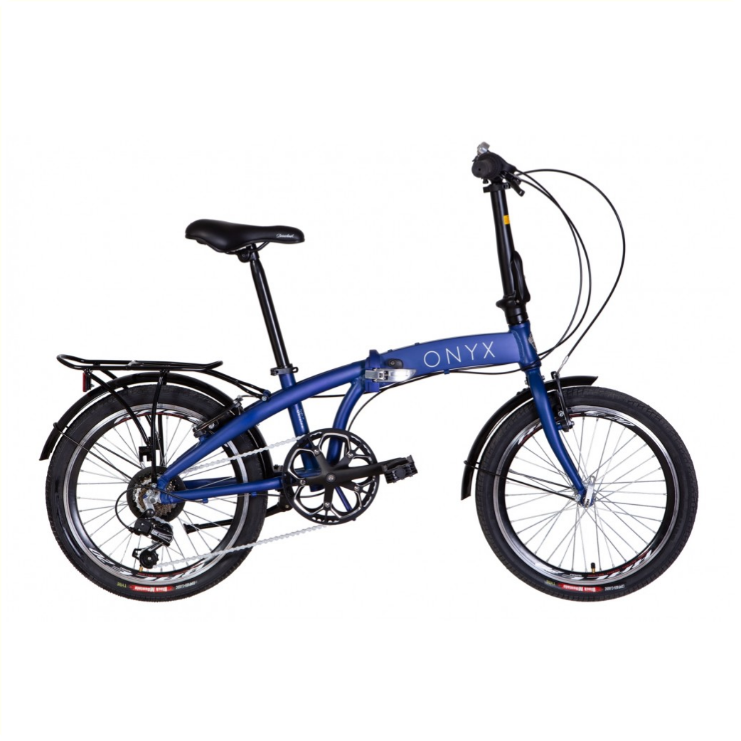 Shimano 20 folding bike, 7 speed Shimano gears. blue. Aluminum frame. rim in front and rear