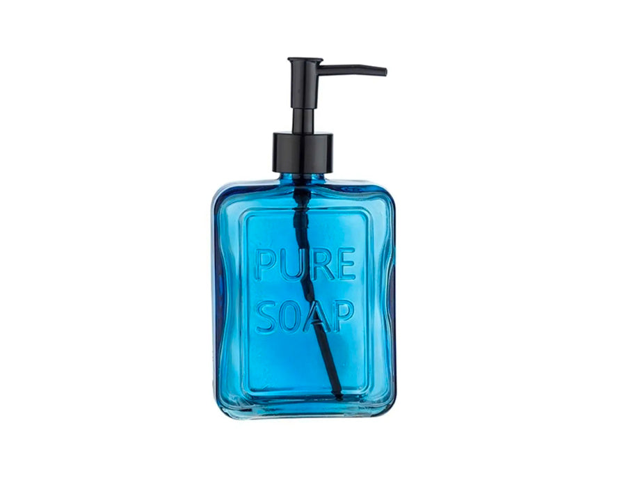 Wenko soap pump glass blue 550 ml